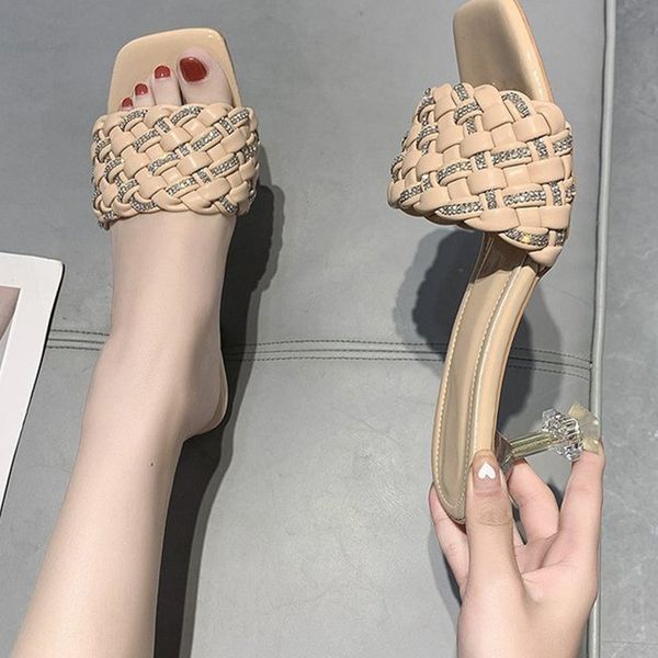 sandals 2021 women pumps fashion summer square heel slides weave slippers shoes female for ladies high heels zq55, Black
sandals 2021 women pumps fashion summer square heel slides weave slippers shoes female for ladies high heels zq55, Black