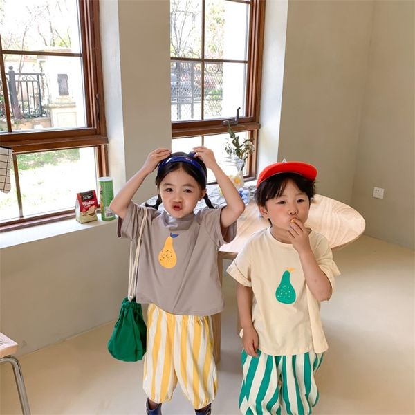 korean style children cute pear printing loose short sleeve tees pure cotton casual t shirts 220307, Blue
korean style children cute pear printing loose short sleeve tees pure cotton casual t shirts 220307, Blue