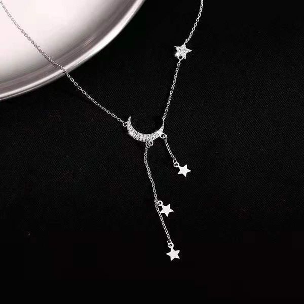 pendant necklaces fashion exquisite silver plated moon star necklace for women inlay zircon clavicular chain charm wedding jewelry
pendant necklaces fashion exquisite silver plated moon star necklace for women inlay zircon clavicular chain charm wedding jewelry