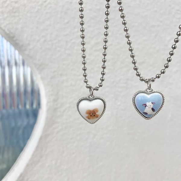 pendant necklaces cute heart necklace for girls women korean fashion kawaii bear sweater neck chain collar jewelry, Silver
pendant necklaces cute heart necklace for girls women korean fashion kawaii bear sweater neck chain collar jewelry, Silver