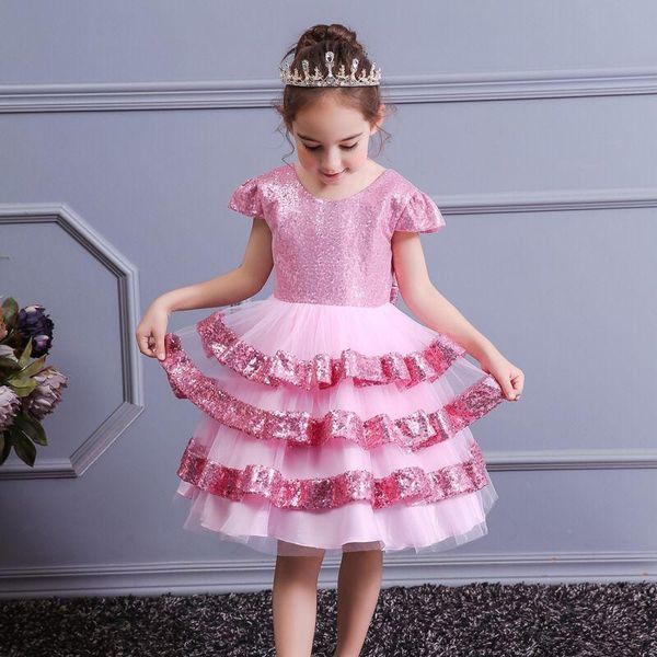 girl's dresses flower girls illusion short bow sequined tulle lace o-neck luxury champagne knee-length kids party princess gown f329, Red;yellow
girl's dresses flower girls illusion short bow sequined tulle lace o-neck luxury champagne knee-length kids party princess gown f329, Red;yellow