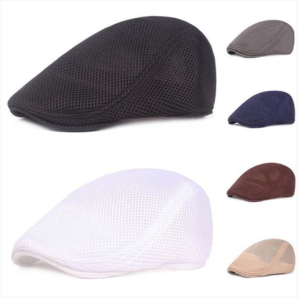 newsboy style beret hats summer mesh hat fashion breathable flat cap men women casual adjustable caps 6 colors, Blue;gray
newsboy style beret hats summer mesh hat fashion breathable flat cap men women casual adjustable caps 6 colors, Blue;gray