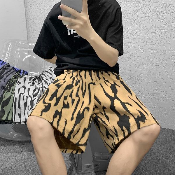 men's shorts summer cotton striped fashion retro printing casual men loose hip-hop straight mens beach, White;black
men's shorts summer cotton striped fashion retro printing casual men loose hip-hop straight mens beach, White;black