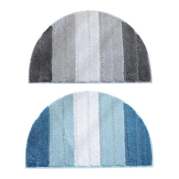 carpets 2pcs semi-ellipse absorbent floor mat with gradient color stripe bedroom door entrance mat, light grey & blue
carpets 2pcs semi-ellipse absorbent floor mat with gradient color stripe bedroom door entrance mat, light grey & blue