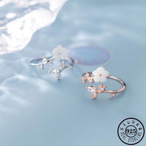 cluster rings 925 sterling silver small white flower shape ring adjustable rose gold color plated open finger knuckle jewelry for women, Golden;silver
cluster rings 925 sterling silver small white flower shape ring adjustable rose gold color plated open finger knuckle jewelry for women, Golden;silver