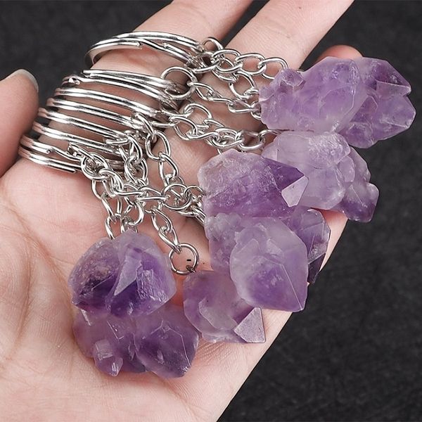 amethyst key chain ingle crystal irregular key chain ring mobile phone bag accessories pendant 500pcs t2i53053, Silver
amethyst key chain ingle crystal irregular key chain ring mobile phone bag accessories pendant 500pcs t2i53053, Silver