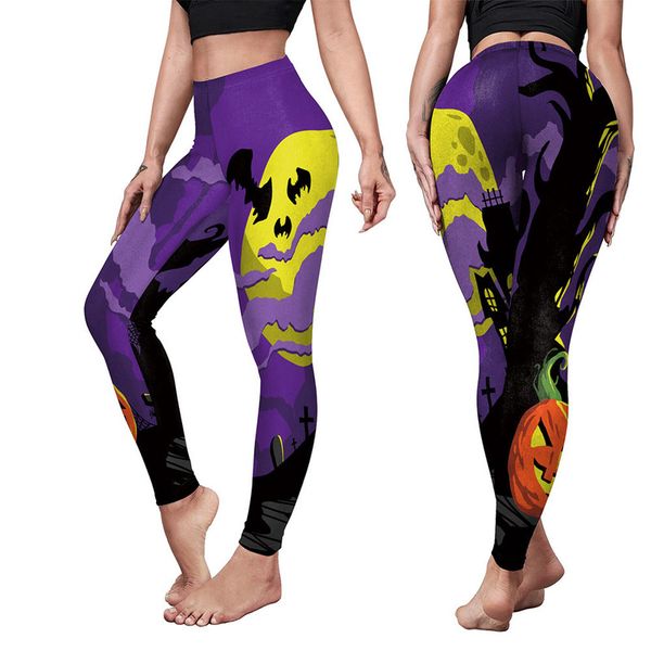 halloween variety of pumpkin bat print pants stretch ladies sports yoga peach hip tight, Black;white
halloween variety of pumpkin bat print pants stretch ladies sports yoga peach hip tight, Black;white