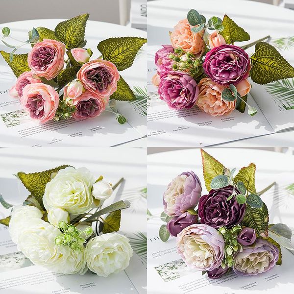 decorative flowers & wreaths 1 bouquet rose peony artificial wedding party home decoration living birthday diy silk fake
decorative flowers & wreaths 1 bouquet rose peony artificial wedding party home decoration living birthday diy silk fake
