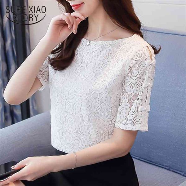 summer solid lace collar fashion women blouses shirts chiffon elegant o-neck short sleeve female blusas 0361 40 210506, White
summer solid lace collar fashion women blouses shirts chiffon elegant o-neck short sleeve female blusas 0361 40 210506, White