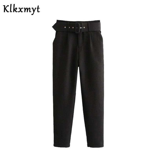 black suit pants women elegant office high waist solid long trousers with belt sashes female fashion pockets 210527, Black;white
black suit pants women elegant office high waist solid long trousers with belt sashes female fashion pockets 210527, Black;white