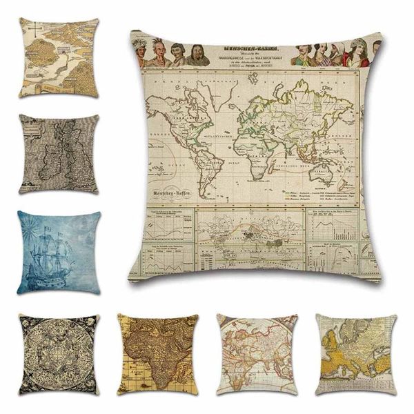 cushion/decorative pillow old maps style print linen cushion cover decorative home sofa chair car seat friend kids boy bedroom gift pillowca
cushion/decorative pillow old maps style print linen cushion cover decorative home sofa chair car seat friend kids boy bedroom gift pillowca