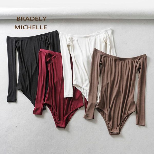 women's jumpsuits & rompers bradely michelle long sleeve off shoulder slim knitted bodysuits club outwear for women 2021, Black;white
women's jumpsuits & rompers bradely michelle long sleeve off shoulder slim knitted bodysuits club outwear for women 2021, Black;white