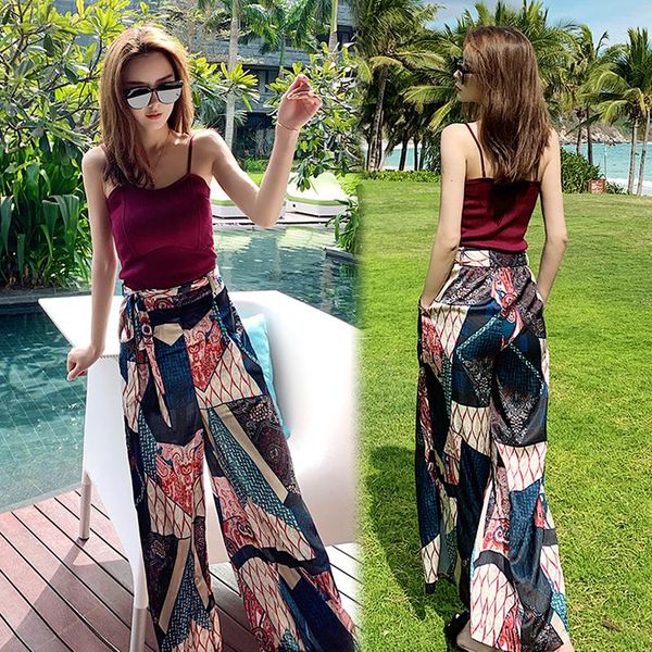 women's pants & capris tingyili bohemian palazzo summer holiday beach women vintage ethnic print casual, Black;white
women's pants & capris tingyili bohemian palazzo summer holiday beach women vintage ethnic print casual, Black;white