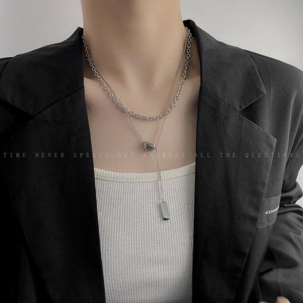pendant necklaces necklace women's layered fashion square brand ins cool wind senior sense clavicle, Silver
pendant necklaces necklace women's layered fashion square brand ins cool wind senior sense clavicle, Silver
