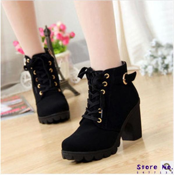 boots how plus size 41 ankle women platform high heels lace up buckle strap shoes thick heel short boot ladies zipper footwear, Black
boots how plus size 41 ankle women platform high heels lace up buckle strap shoes thick heel short boot ladies zipper footwear, Black
