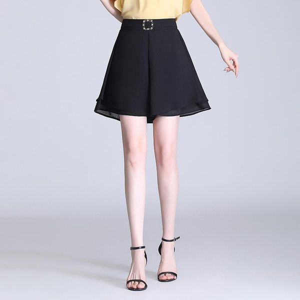 women's shorts high waist wide leg skirts for women 2021 summer elegant chic loose casual black short pants plus size woman 8016, White;black
women's shorts high waist wide leg skirts for women 2021 summer elegant chic loose casual black short pants plus size woman 8016, White;black
