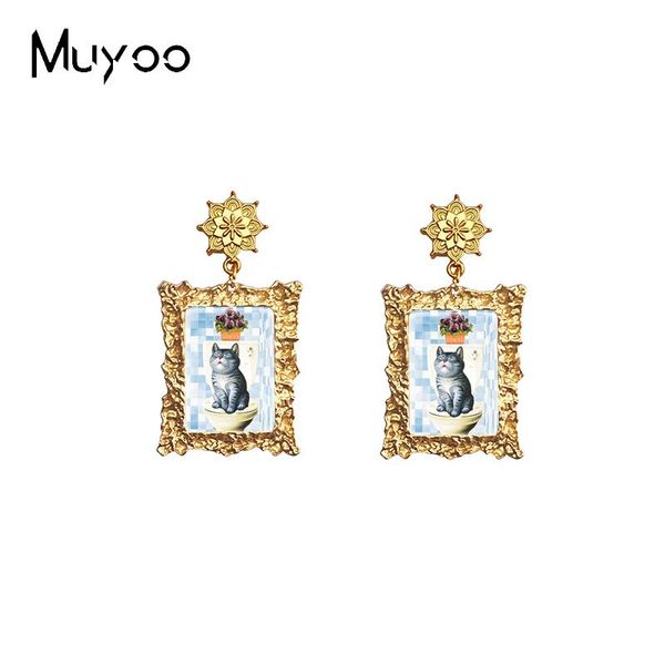 dangle & chandelier vintage lovely kittens with mouse funny cat seat toilet paintings handcraft jewelry retro mandala earrings, Silver
dangle & chandelier vintage lovely kittens with mouse funny cat seat toilet paintings handcraft jewelry retro mandala earrings, Silver