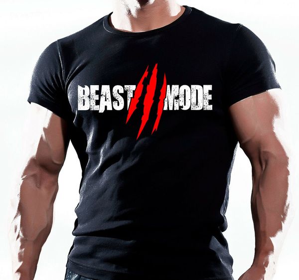 train like a beast functional gym training workout mode black t-shirt mma ufc, White;black
train like a beast functional gym training workout mode black t-shirt mma ufc, White;black