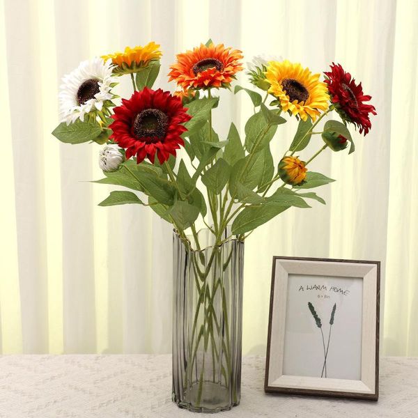 decorative flowers & wreaths 2 heads ins sunflower with fake green leaves silk artificial for home garden decor flores artificiales
decorative flowers & wreaths 2 heads ins sunflower with fake green leaves silk artificial for home garden decor flores artificiales