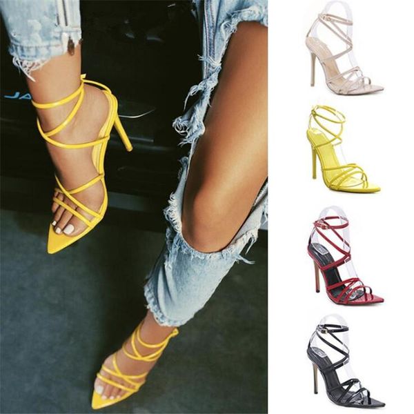 high heels summer women sheos pumps ladies shoes open toe cross belt sandals female stiletto, Black
high heels summer women sheos pumps ladies shoes open toe cross belt sandals female stiletto, Black