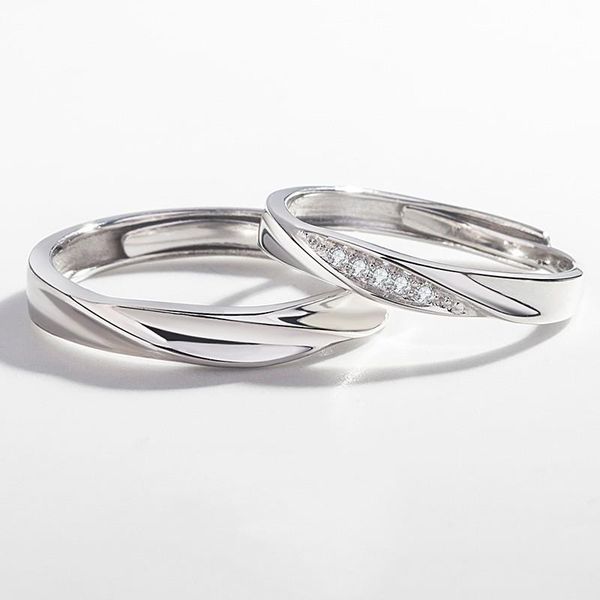 wedding rings adjustable bands twisted couple in s925 sterling silver dainty matching valentine's day gift drop, Slivery;golden
wedding rings adjustable bands twisted couple in s925 sterling silver dainty matching valentine's day gift drop, Slivery;golden