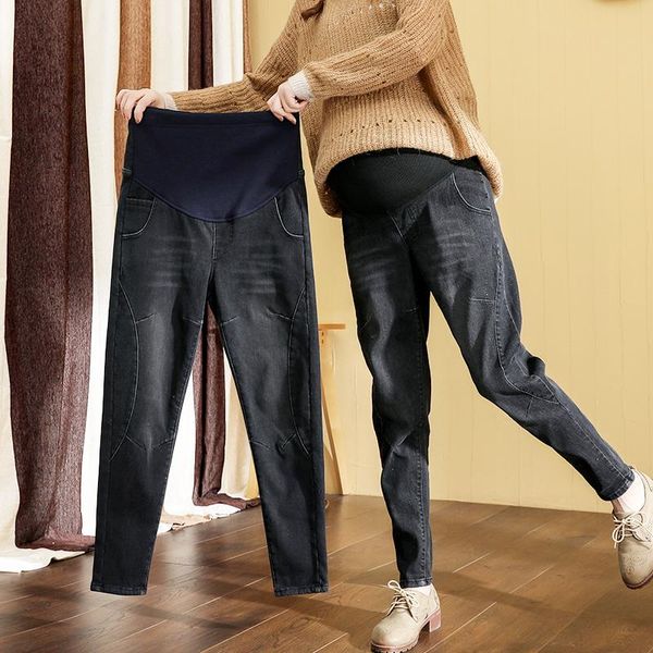 maternity high waist jeans harlan style loose wide-leg comfortable straight-leg pants, Blue
maternity high waist jeans harlan style loose wide-leg comfortable straight-leg pants, Blue
