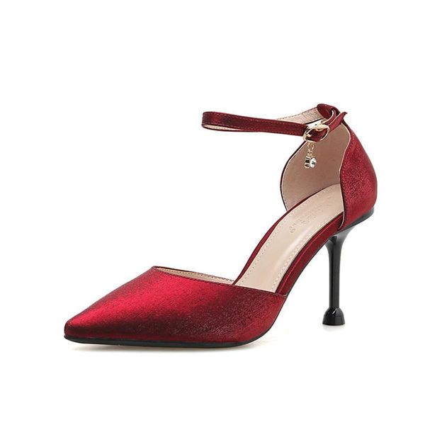 dress shoes 2021 spring and summer fashion silk women's sandals pointed high heels thin heel one button hollow single, Black
dress shoes 2021 spring and summer fashion silk women's sandals pointed high heels thin heel one button hollow single, Black