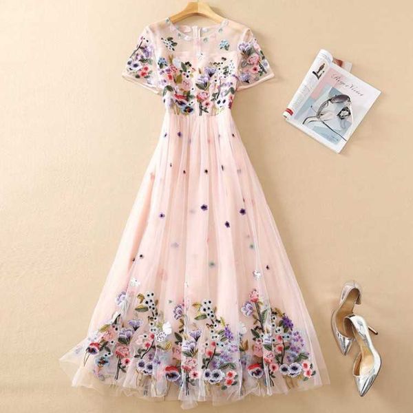women vintage sweet embroidery mesh dress summer elegant short sleeve high waist slim casual femme vestidos 210526, Black;gray
women vintage sweet embroidery mesh dress summer elegant short sleeve high waist slim casual femme vestidos 210526, Black;gray