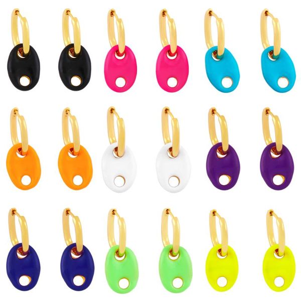 hoop & huggie eyika multicolor enamel pig nose polished earrings summer women colorful small dangle aretes de moda fluorescent jewelry, Golden;silver
hoop & huggie eyika multicolor enamel pig nose polished earrings summer women colorful small dangle aretes de moda fluorescent jewelry, Golden;silver