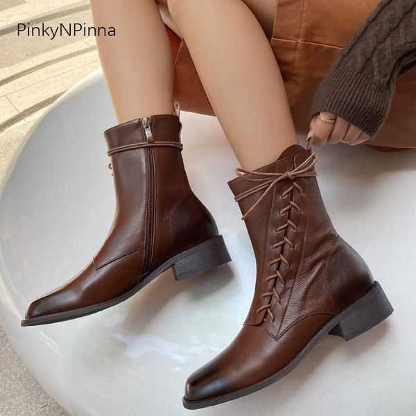 boots runway style luxury women vintage ankle genuine leather asymmetric lace chunky heels black cowboy western short booties
boots runway style luxury women vintage ankle genuine leather asymmetric lace chunky heels black cowboy western short booties