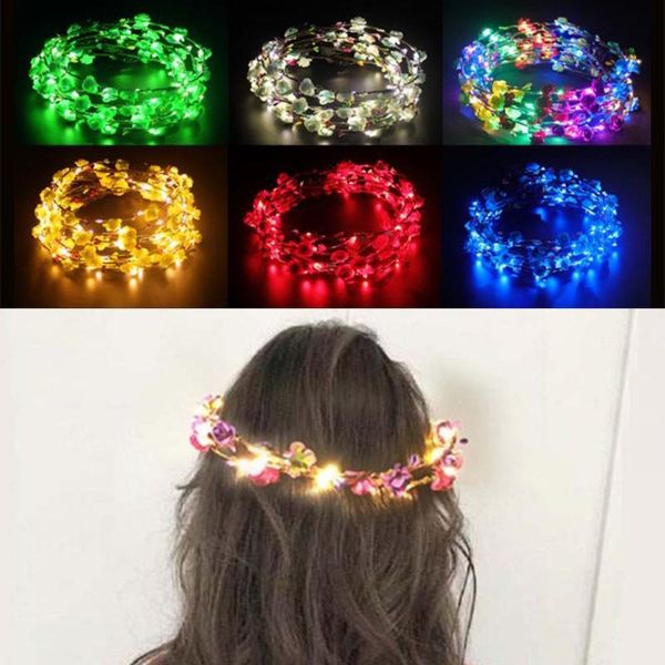 decorative flowers & wreaths 10pcs led garland hairband wedding illuminated flower crown built-in button battery hair accessories party deco
decorative flowers & wreaths 10pcs led garland hairband wedding illuminated flower crown built-in button battery hair accessories party deco