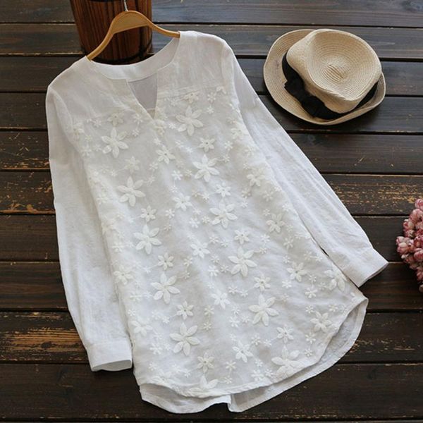women's blouses & shirts 2021 women lace long sleeve flower embroidered loose shirt summer white sweet plus size 5xl blusas korean clo
women's blouses & shirts 2021 women lace long sleeve flower embroidered loose shirt summer white sweet plus size 5xl blusas korean clo