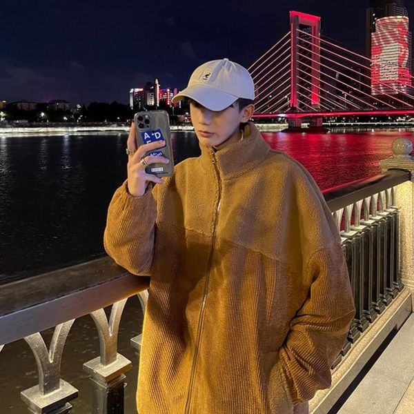 men's jackets teddy coat men autumn winter warm thick cashmere outwear stand collar cardigan patchwork casual male 2021, Black;brown
men's jackets teddy coat men autumn winter warm thick cashmere outwear stand collar cardigan patchwork casual male 2021, Black;brown