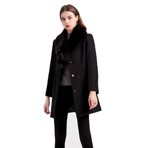 women's wool & blends winter lapel coat warmth and slim fit ol commuter medium long size 3xl2021 fashionable ladies, Black
women's wool & blends winter lapel coat warmth and slim fit ol commuter medium long size 3xl2021 fashionable ladies, Black