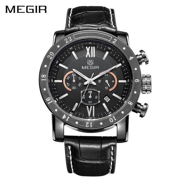 wristwatches megir chronograph mens watches clocks leather strap date quartz men male watch military army sport clock 3008, Slivery;brown
wristwatches megir chronograph mens watches clocks leather strap date quartz men male watch military army sport clock 3008, Slivery;brown
