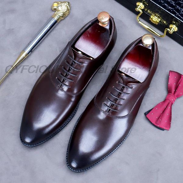 luxury mens oxford dress shoes genuine leather pointed toe mens shoes handmade lace up black brown formal wedding suit shoes
luxury mens oxford dress shoes genuine leather pointed toe mens shoes handmade lace up black brown formal wedding suit shoes