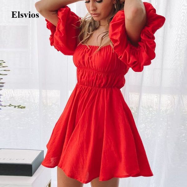 casual dresses women elegant puff sleeve mini off shoulder solid party summer sweet lady elastic waist beach vestidos pfva, Black;gray
casual dresses women elegant puff sleeve mini off shoulder solid party summer sweet lady elastic waist beach vestidos pfva, Black;gray