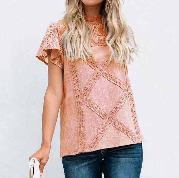 women's blouses & shirts women blouse black lace patchwork casual short sleeve shirt ladies o neck slim harajuku elegant 2021, White
women's blouses & shirts women blouse black lace patchwork casual short sleeve shirt ladies o neck slim harajuku elegant 2021, White