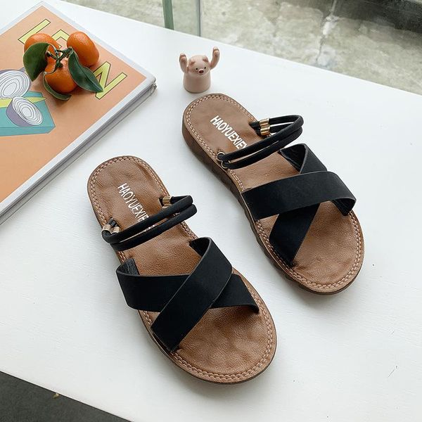 women's shoes, sandals, girls student's retro-gentle late roman fashion flat-soled shoes and slippers high-heeled sandals, Black
women's shoes, sandals, girls student's retro-gentle late roman fashion flat-soled shoes and slippers high-heeled sandals, Black