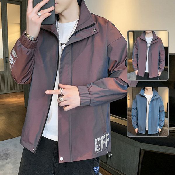2021 spring and autumn coat men's Korean Trend gradient fashion brand work clothes casual jacket, Black;brown
2021 spring and autumn coat men's Korean Trend gradient fashion brand work clothes casual jacket, Black;brown