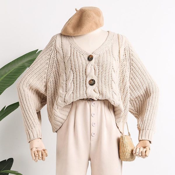 women's sweaters 2021 autumn winter fashion women casual all-match long sleeves v neck single breasted knitted sweater cargigan nmc032, White;black
women's sweaters 2021 autumn winter fashion women casual all-match long sleeves v neck single breasted knitted sweater cargigan nmc032, White;black