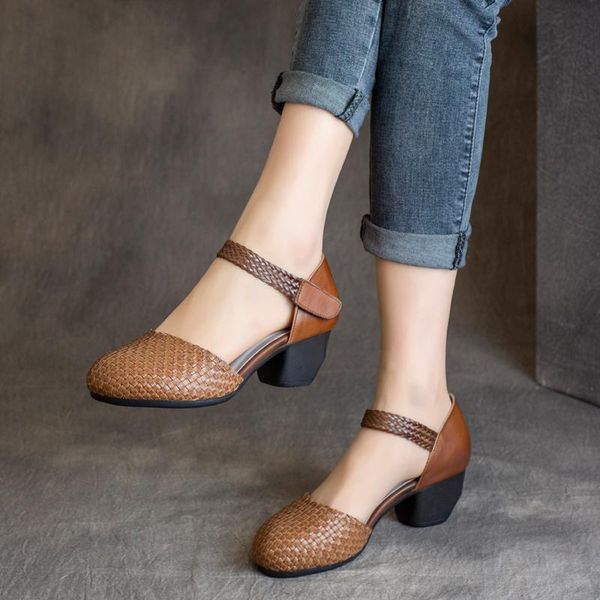 women leather sandals brown knitted pattern high heels summer shoes for black handmade genuine
women leather sandals brown knitted pattern high heels summer shoes for black handmade genuine