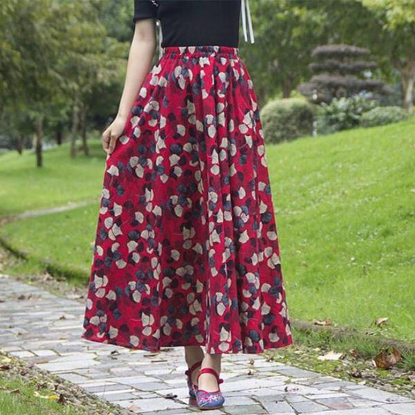 skirts women summer long elastic waist ankle-length skirt femme vintage casual pleated j969, Black
skirts women summer long elastic waist ankle-length skirt femme vintage casual pleated j969, Black