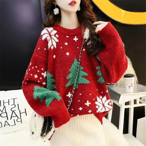 women's sweaters christmas sweater lazy outdoor wear winter literature and art all combine retro clothes for loose women pznd, White;black
women's sweaters christmas sweater lazy outdoor wear winter literature and art all combine retro clothes for loose women pznd, White;black