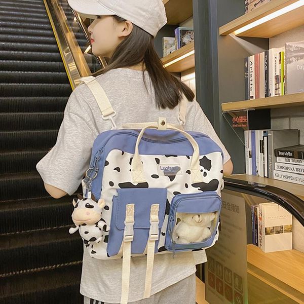 backpack fashion cow print multifunction kawaii women canvas bagpack small school bag teenage girls femal shoulder mochila
backpack fashion cow print multifunction kawaii women canvas bagpack small school bag teenage girls femal shoulder mochila