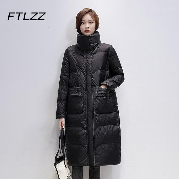 women's down & parkas 2021 winter warm jacket women stand-up collar medium long white duck coat female snow wear puffer, Black
women's down & parkas 2021 winter warm jacket women stand-up collar medium long white duck coat female snow wear puffer, Black