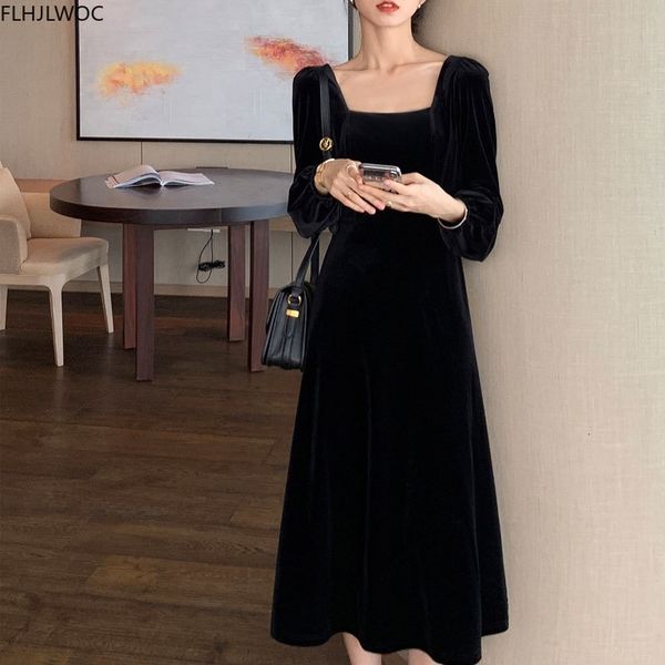 casual dresses fashion france style women winter spring long sleeve elegant office lady square neck solid color vintage black o148, Black;gray
casual dresses fashion france style women winter spring long sleeve elegant office lady square neck solid color vintage black o148, Black;gray
