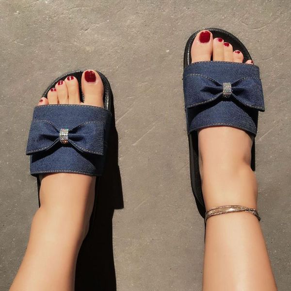 slippers 2021 casual women summer bowknot denim sandals anti-slip open toe platform shoes fashion flip flop, Black
slippers 2021 casual women summer bowknot denim sandals anti-slip open toe platform shoes fashion flip flop, Black