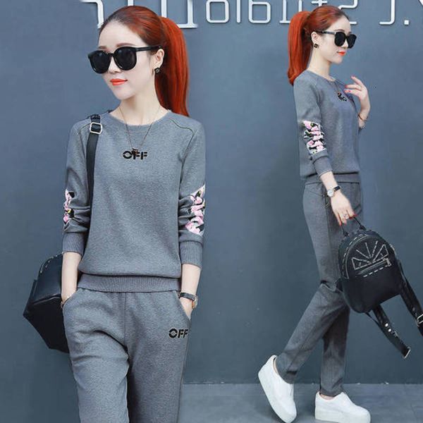 women's tracksuits sportswear autumn fashion autumn suit sweater leisure two piece suit fashion, Gray
women's tracksuits sportswear autumn fashion autumn suit sweater leisure two piece suit fashion, Gray