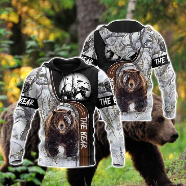 men's hoodies & sweatshirts bear hunting 3d all over printed fashion mens autumn sweatshirt streetwear casual zip jacket pullover kj4, Black
men's hoodies & sweatshirts bear hunting 3d all over printed fashion mens autumn sweatshirt streetwear casual zip jacket pullover kj4, Black